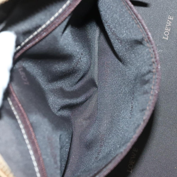 LOEWE Anagram Americana 28 Hand Bag Leather Gold Tone Auth yk18808