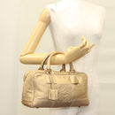 LOEWE Anagram Americana 28 Hand Bag Leather Gold Tone Auth yk18808-25