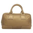 LOEWE Anagram Americana 28 Hand Bag Leather Gold Tone Auth yk18808-2