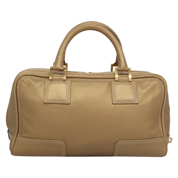 LOEWE Anagram Americana 28 Hand Bag Leather Gold Tone Auth yk18808