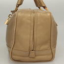 LOEWE Anagram Americana 28 Hand Bag Leather Gold Tone Auth yk18808-3
