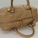 LOEWE Anagram Americana 28 Hand Bag Leather Gold Tone Auth yk18808-6