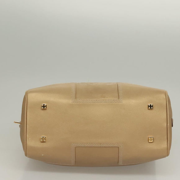 LOEWE Anagram Americana 28 Hand Bag Leather Gold Tone Auth yk18808