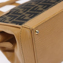 FENDI Zucca Canvas Hand Bag Black Brown Auth yk18810-11