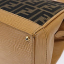 FENDI Zucca Canvas Hand Bag Black Brown Auth yk18810-12