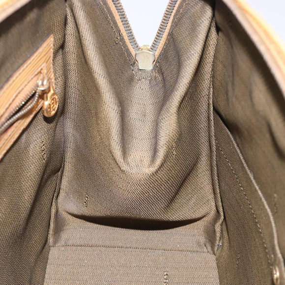 FENDI Zucca Canvas Hand Bag Black Brown Auth yk18810