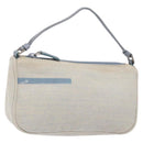 PRADA Sports Accessory Pouch Canvas Blue Silver Auth yk18833-1