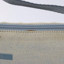 PRADA Sports Accessory Pouch Canvas Blue Silver Auth yk18833-10