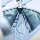 PRADA Sports Accessory Pouch Canvas Blue Silver Auth yk18833-19