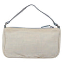 PRADA Sports Accessory Pouch Canvas Blue Silver Auth yk18833-2