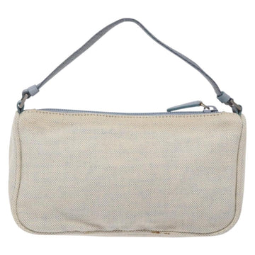 PRADA Sports Accessory Pouch Canvas Blue Silver Auth yk18833 - 0