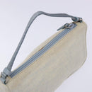 PRADA Sports Accessory Pouch Canvas Blue Silver Auth yk18833-6