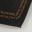 FENDI Tote Bag Straw Black Auth yk18835-9