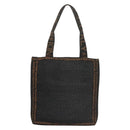 FENDI Tote Bag Stroh Schwarz Auth yk18835-13