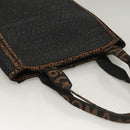 FENDI Tote Bag Straw Black Auth yk18835-6