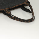 FENDI Tote Bag Straw Black Auth yk18835-7