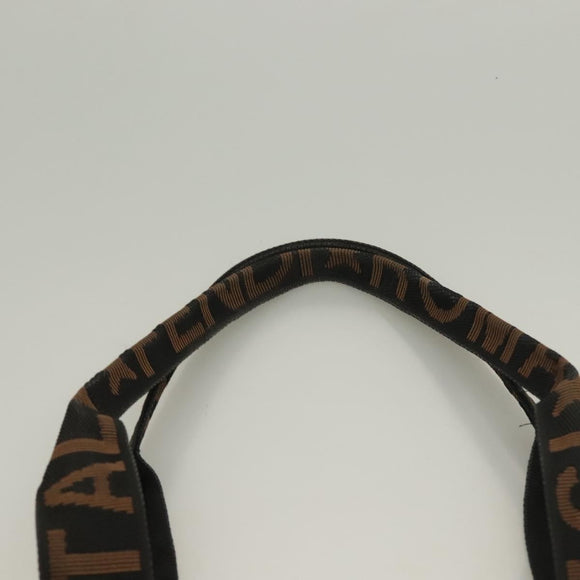 FENDI Tote Bag Straw Black Auth yk18835