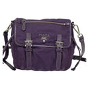 PRADA Shoulder Bag Nylon Purple Silver Auth yk18838-13