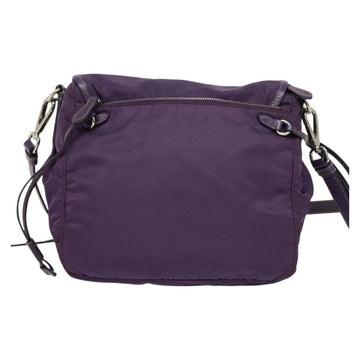 PRADA Shoulder Bag Nylon Purple Silver Auth yk18838 - 0