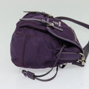 PRADA Shoulder Bag Nylon Purple Silver Auth yk18838-4