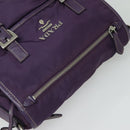 PRADA Shoulder Bag Nylon Purple Silver Auth yk18838-6
