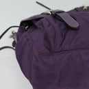 PRADA Shoulder Bag Nylon Purple Silver Auth yk18838-9