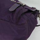PRADA Shoulder Bag Nylon Purple Silver Auth yk18838-14