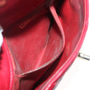 CHANEL Matelasse Chain Waist bag Lamb Skin Red Gold CC Auth yk18848-12