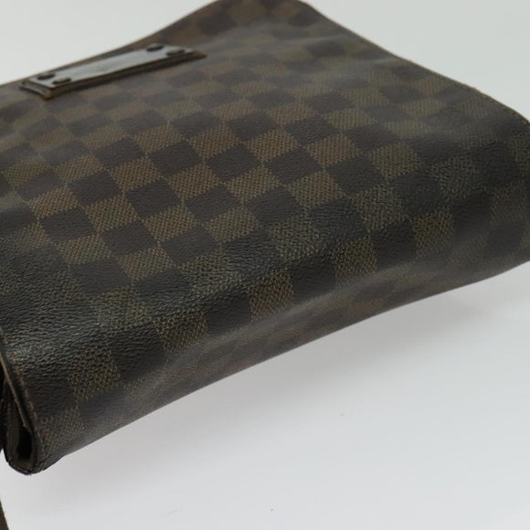 LOUIS VUITTON Damier Ebene Brooklyn PM Shoulder Bag N51210 LV Auth yk18854