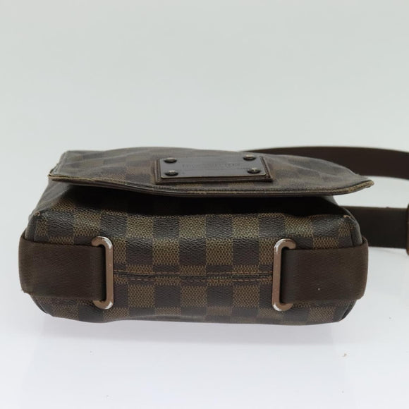 LOUIS VUITTON Damier Ebene Brooklyn PM Shoulder Bag N51210 LV Auth yk18854