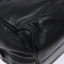 LOEWE Anagram Hand Bag Leather Black Gold Auth yk18867-14