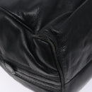 LOEWE Anagram Hand Bag Leather Black Gold Auth yk18867-16