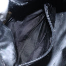 LOEWE Anagram Hand Bag Leather Black Gold Auth yk18867-12