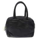 LOEWE Anagram Hand Bag Leather Black Gold Auth yk18867-13