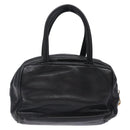 LOEWE Anagram Hand Bag Leather Black Gold Auth yk18867-2