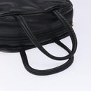 LOEWE Anagram Hand Bag Leather Black Gold Auth yk18867-7