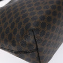 CELINE Macadam Canvas Tote Bag PVC Leather Black Gold Auth yk18868-14