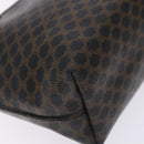 CELINE Macadam Canvas Tote Bag PVC Leather Black Gold Auth yk18868-16