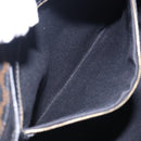 CELINE Macadam Canvas Tote Bag PVC Leather Black Gold Auth yk18868-20