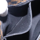 CELINE Macadam Canvas Tote Bag PVC Leather Black Gold Auth yk18868-21