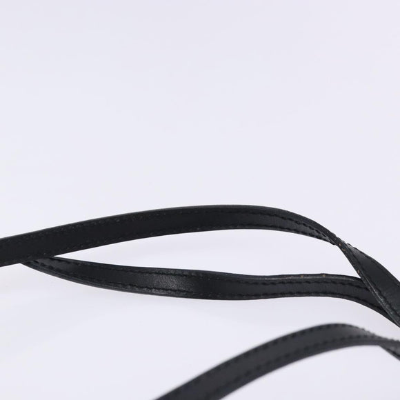 CELINE Macadam Canvas Tote Bag PVC Leather Black Gold Auth yk18868