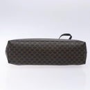 CELINE Macadam Canvas Tote Bag PVC Leather Black Gold Auth yk18868-5