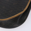 Christian Dior Honeycomb Canvas Shoulder Bag PVC Black Gold Auth yk18869-16