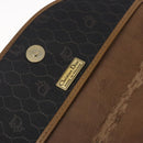 Christian Dior Honeycomb Canvas Shoulder Bag PVC Black Gold Auth yk18869-19