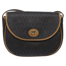 Christian Dior Honeycomb Canvas Shoulder Bag PVC Black Gold Auth yk18869-13