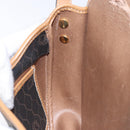 Christian Dior Honeycomb Canvas Shoulder Bag PVC Black Gold Auth yk18869-21