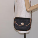 Christian Dior Honeycomb Canvas Shoulder Bag PVC Black Gold Auth yk18869-22