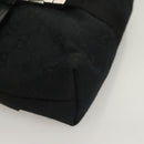 GUCCI GG Canvas Waist Bag Black Silver 131236 Auth yk18870-10