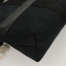 GUCCI GG Canvas Waist Bag Black Silver 131236 Auth yk18870-12