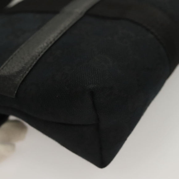 GUCCI GG Canvas Heuptas Zwart Zilver 131236 Auth yk18870